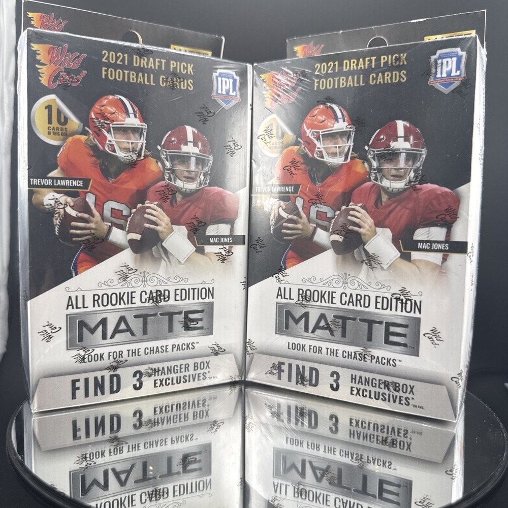 2021 Wild Card Matte Draft Pick Football 2 Hanger Box Set Factory‎ Sealed